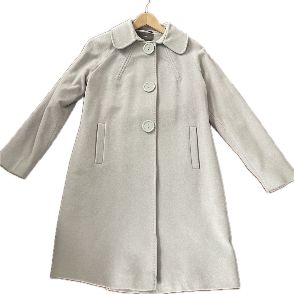 Tahari Women's Light Cream Trench Coat